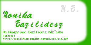 monika bazilidesz business card